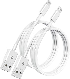 2 متر 2 قطعة كابل ابل ايفون أصلي، كابل شحن ايفون [معتمد MFI] كابل Lightning طول 2 متر شحن سريع متوافق مع ابل ايفون 13 Pro Max 12 Mini Pro Max 11 X XS XR 8 7 6