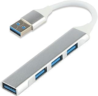 موزعات USB بـ4 منافذ 3.0/2.0، موزع من خليط الألومنيوم خفيف الوزن وصغير الحجم وبأقصى معدل انتقال: ويندوز 5 جيجابايت في الثانية، ماك، PS-4، PS-5، كروم بوك، هايوهين