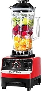 Silver Crest 2200w Heavy Duty Commercial Grade Blender Mixer Juicer Food Professional With Smart 15 Timer Speed Quick Arrow