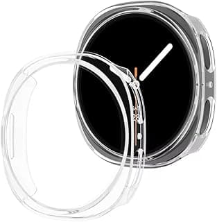 Slim Compatible with Samsung Galaxy Watch 8 44mm Case Ultra Thin Lightweight Hard PC Bumper Cover Without Glass Screen Compatible with Samsung Galaxy Watch 8 44mm