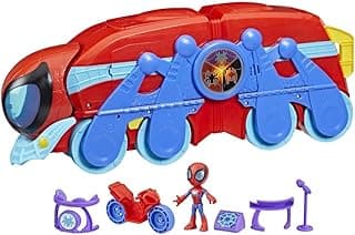SPIDEY AND HIS AMAZING FRIENDS Marvel Spider Crawl-R 2-in-1 Headquarters Playset, Preschool Toy with 2 Modes, Lights, Sounds, 3 Years Up, Multi color