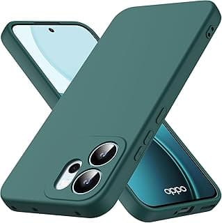 Soft Silicon Camera Protection Case with Microfiber Lining For Oppo Reno 14F 5G 4G / Reno 14 FS 5G (Dark green)