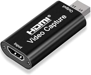 4K HDMI Video Capture Card, Cam Link Card Game Capture Card Upgraded Audio Capture Adapter HDMI to USB 2.0 Record Capture Device for Streaming, Live Broadcasting, Gaming Recording, Video Conference