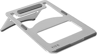 Aluminum Portable Folding Ultra-Slim Laptop Notebook Desk Stand | Ergonomic Tilting Tablet Riser for Screens up to 15.6 inches