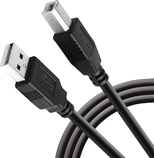 كابل طابعة Z1063 USB 2 ذكر إلى للسكانر-طابعة اتش بي وكانون وديل وابسون وليكسمارك وزيروكس وسامسونج وغيرها من زونيك 3 متر أسود