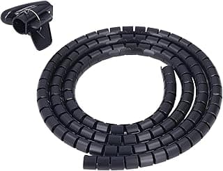 2M Flexible Cable Management Cuttable Cord Organizer for Home Office Gaming Consoles Computers Easy and Efficient Cable Management