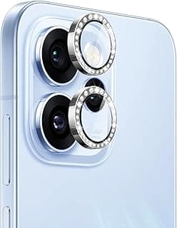 اسكرينة حماية لعدسة الكاميرا لهاتف OPPO Reno 15 Pro 5G، زجاج مقسى 9H مع إطار معدني فردي، متوافقة مع الجرابات، مضادة للخدش (فضي ماسي)