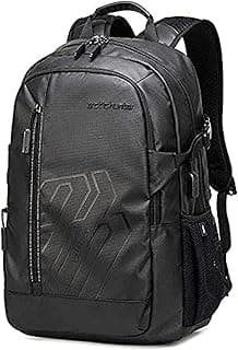 ah arctic hunter Lightweight laptop backpack for men, travel bag, bag with USB port black