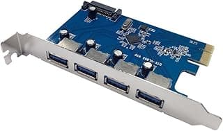 اكس-ميديا بطاقة تحكم فائقة السرعة USB3.0 PCI اكسبرس (PCIe) بـ4 منافذ للكمبيوتر المكتبي [XM-UB3204]
