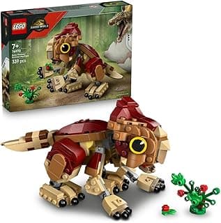 Jurassic World Baby Dinosaur Dolores: Aquilops - Play & Display Toy Dinosaur Figure - incl. a Plant with Flowers - Gift for 7+ Year Old Boys, Girls & Rebirth Movie Fans - 76970
