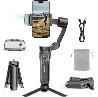 Cell Phone Stabilizer, Portable and Foldable 3-Axis Gimbal Stabilizer, Ideal for Vlogging, Youtube, TikTok and Vlog Live for Android and iOS