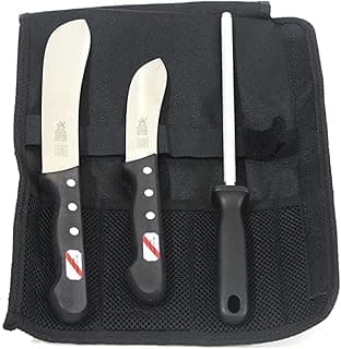 Professional Butcher Knife Set, 3-Piece with Storage Roll, German Made