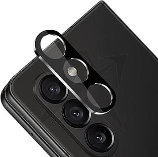 ARROWS Camera Lens Protector for Samsung Galaxy Z Fold 7, 9H Tempered Glass, Ultra HD Clear, Full Coverage, Scratch Resistant, Easy Installation - Black