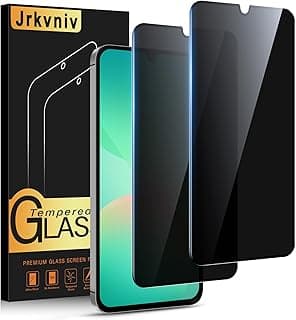 عدد 2 اسكرينة حماية زجاج مقسى لهاتف سامسونج Galaxy A26 5G مضادة للتجسس، صلابة 9H مضادة للخدش، اسكرينة خصوصية شفافة HD بدون فقاعات