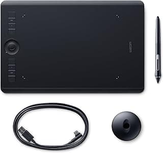 تابلت رسم رقمي Intuos Pro موديل PTH660 للكمبيوتر أو الماك، مقاس Medium، أسود