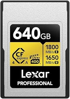كرت ذاكرة احترافي GOLD سعة 640 جيجابايت CFexpress 4.0 Type A