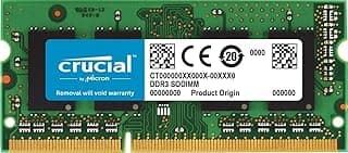 ذاكرة RAM كروشال CT102464BF160B 8GB DDR3 1600MHz CL11 SODIMM منخفضة الجهد للاب توب والنوت بوك