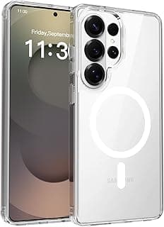 جراب مغناطيسي شفاف لهاتف سامسونج Galaxy S26 Plus [متوافق مع MagSafe]، حماية عسكرية ضد الصدمات والسقوط، جراب خلفي شفاف مضاد للخدش (شفاف)