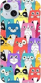 Funny Cartoon Cats Silicone Printed mobile case compatible with Iphone 14
