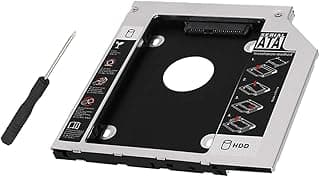 محول تثبيت هارد HDD SSD ثاني بديل لجهاز ماك بوك برو 13/15/17 بوصة A1278 A1286 A1297 2008 2009 2010 2011 2012، محول سوبر درايف بصري داخلي إلى 2.5 بوصة من بادارسي، 9.5 ملم