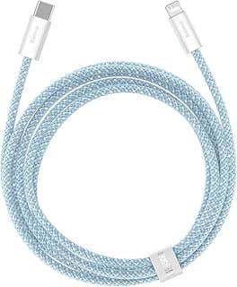 كابل شحن سريع من سلسلة انيرجيتيك دايناميك بقدرة 20 وات وبطول 13 متر بمنفذ USB نوع C معتمد ابل ايباد برو اير 12.9 و12.5 و10.9 و11 و9.7 بوصة لايربودز وكيبورد ماجيك والماوس باسيوس سماوي