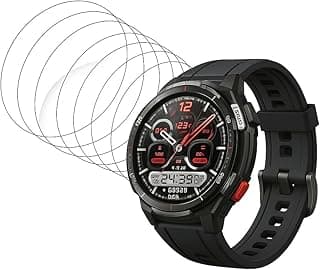 (ست قطع) اسكرينة حماية لساعة Mibro A1، خامة سيراميك، وضوح عالي، مضادة للخدش