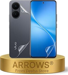 واقي شاشة من أروز لفيفو v60 لايت 5G مصنوع من الهيدروجيل عدد 2 قطعة بتغطية كاملة ومقاوم للخدش ومضاد لبصمات الأصابع