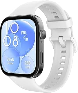 Silicone Bracelet for Huawei Watch Fit 3/Watch Fit 4 Pro/Fit 4 Strap, Soft Silicone Sport Replacement Strap for Women/Men, Adjustable Waterproof Sports Band