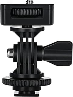 Adjustable Angle Pole Swivel Hot Shoe Mount 1/4" Screw Hot Shoe Mount Adapter for Mounting Video Camcorder Monitors