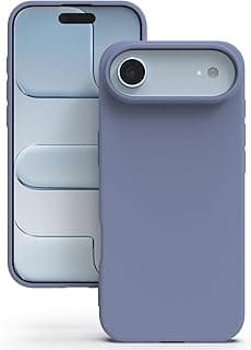 جراب iPhone 17 Air مقاس 6.5 بوصة، سيليكون سائل نحيف ناعم ومضاد للصدمات مع بطانة مايكروفايبر مضادة للخدش (لافندر)