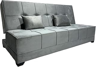 Rango Sofa Bed Used in Small Spaces, Living Room and Guests Furniture 120 x 190 cm Grey