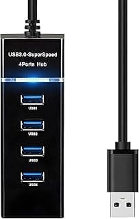 موزع USB احترافي بـ 4 منافذ - سرعة فائقة، تصميم نحيف، حماية ذكية ومؤشرات LED