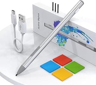 قلم مايكروسوفت سيرفس - قلم تاتش لسيرفس برو 11/10/X/9/8/7/7+/6/5/Go 3/Go 2/Book/Laptop 5/Studio 2 مع 4 رؤوس، حساسية ضغط 4096، رفض راحة اليد، قابل لإعادة الشحن ومغناطيسي
