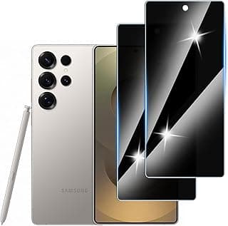 [عدد 2] واقي شاشة خصوصية لهاتف سامسونج Galaxy S25 Ultra، زجاج مقوى مضاد للتجسس، صلابة 9H