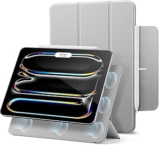for iPad Pro 11 Inch Case (M5/M4) 2025/2024, Strong Magnetic Attachment, Slim Trifold Stand Case, Supports Pencil Pro and Pencil(USB-C), Tough Protection, Auto Sleep/Wake, Rebound Series (Gray)