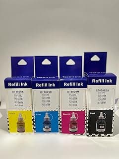طقم حبر متوافق مع براذر، 4 عبوات، أسود BTD60BK وسماوي/ماجنتا/أصفر BT5000، لطابعات DCP-T310/T510W/T710W/MFC-T810W/T910W
