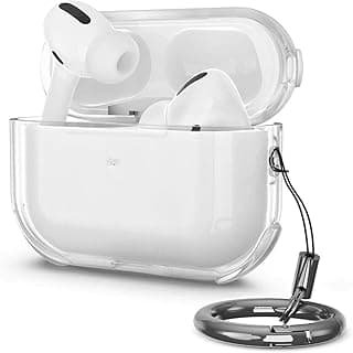 Crystal Clear Protective Case for AirPods Pro 3, Transparent Silicone Cover with Ring Holder, Compatible with AirPods Pro 3 2025, Soft Gel Accessories (Clear)