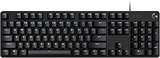 كيبورد ألعاب ميكانيكي G413 TKL SE من لوجيتك - بإضاءة خلفية مدمجة مع مفاتيح ميكانيكية تعمل باللمس خاصية الاستجابة لنقرات متعددة متوافقة ويندوز وماك او اس ألومنيوم أسود USB
