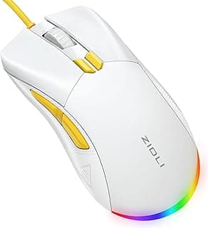 M85 RGB Gaming Mouse - Optical Sensor 16,000 DPI - 1000 Hz Polling Rate - Paracord Cable - Lightweigh 69G (White)