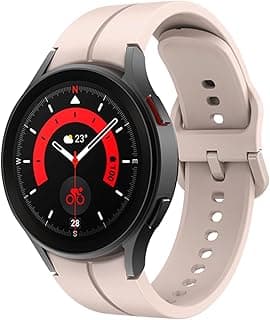 حزام ساعة رياضي متوافق مع سامسونج Galaxy Watch 7 FE 6 5 4 مقاس 40mm 44mm/ Galaxy Watch 6 Classic مقاس 43mm 47mm/Watch 5 Pro مقاس 45mm/ Galaxy Watch4 Classic مقاس 42mm 46mm، بدون فجوات (وردي)