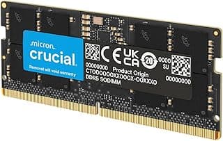 ذاكرة رام للاب توب بسعة 16 جيجابايت/4800 ميجاهرتز CL40 DDR5 من كروشال (CT16G48C40S5)، سعة 16.0 GB