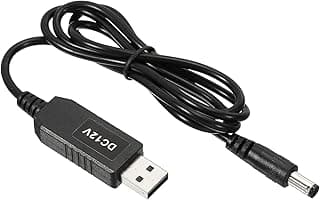 محول طاقة LAN 6 وات 1 امبير USB لرفع الجهد، كابل محول طاقة من DC 5 فولت إلى DC 12 فولت بمقبس 5.5x2.5 مم للراوتر ولمبات LED والسماعات