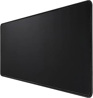 Large Size Gaming Mouse Pad Waterproof Non-Slip Grip Comfortable High Quality Ergonomic Design Perfect (Black)