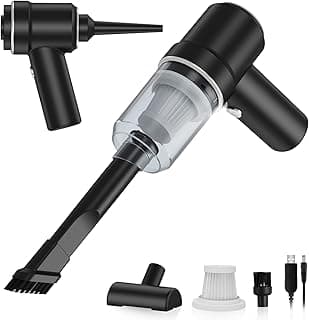 Cordless Handheld Vacuum, Car Vacuum Cleaner, Mini Hand Held Vacuuming Portable Rechargeable 2 in 1 Sucking Blowing for Home Office and Car
