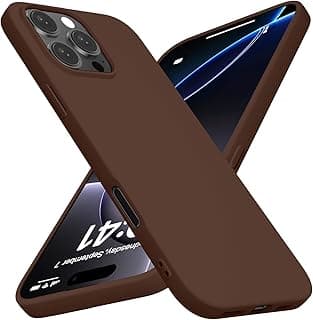 Silicone Case for iPhone 15 Pro Max (6.7"), Compatible Shockproof Slim Thin Phone Cover, Soft Microfiber Lining & Anti-Scratch Tough Acrylic Back, Full Body Protective Case (Brown)