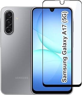 واقي شاشة لهاتف سامسونج Galaxy A17 5G مقاس 6.7 بوصة مع واقي عدسة الكاميرا، زجاج مقوى 9H، سامسونج Galaxy A17 (عبوة من 2)