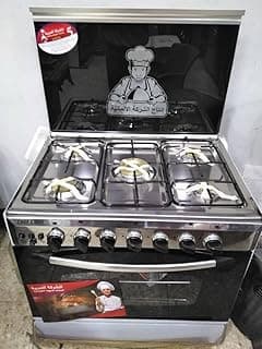 Chef Cook Cooker 90 * 60 cm 5 Burners Copper Full Stainless Fan