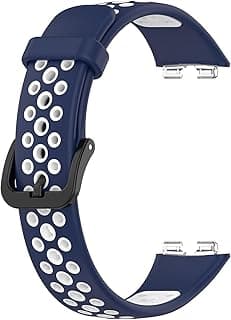 Next Store Compatible with Huawei Honor Band 8 Sport Silicone Replacement Strap Blue White Smart Bracelet Unisex Adult Comfortable Fashion