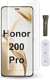 Full Glass Screen Protector For Honor 200 Pro 5G Tempered Glass Full Glue Cover Screen Protector For Fingerprint Unlock Screen Glass Film