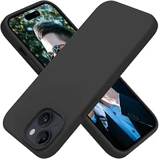 جراب OTOFLY متوافق مع ايفون 15 Plus، جراب سيليكون نحيف مقاوم للصدمات لهاتف ايفون 15 Plus (6.7 بوصة)، (أسود)